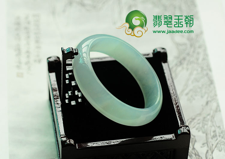 冰种晴水缅甸翡翠手镯(54.4mm)