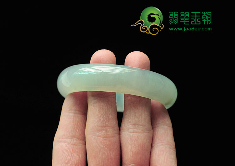 冰种晴水缅甸翡翠手镯(54.4mm)