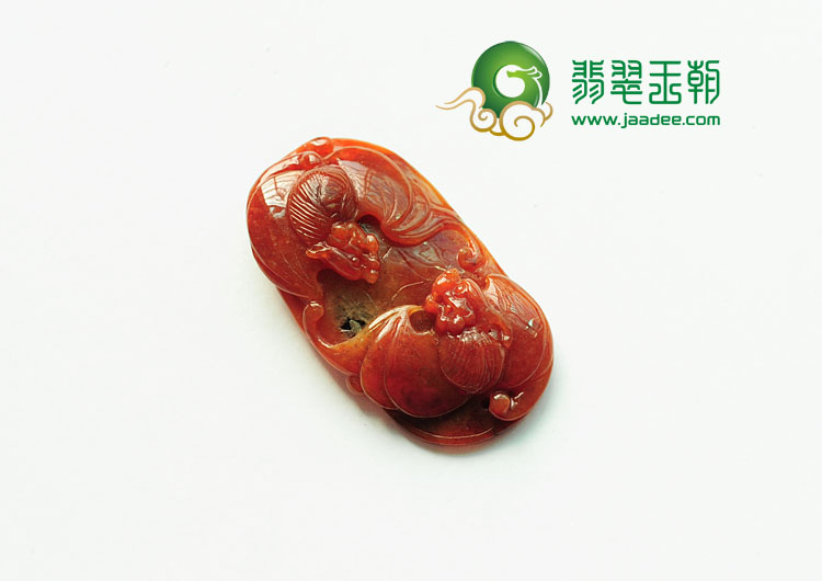 细糯种红翡缅甸翡翠福从天降挂件