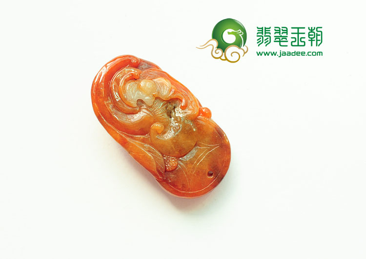 细糯种红翡缅甸翡翠福从天降挂件