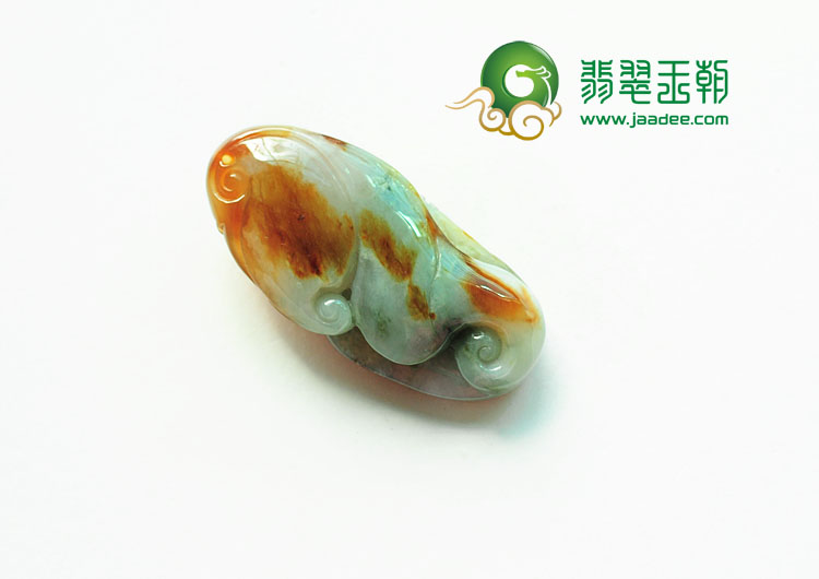 糯冰种黄翡缅甸翡翠龙头挂件