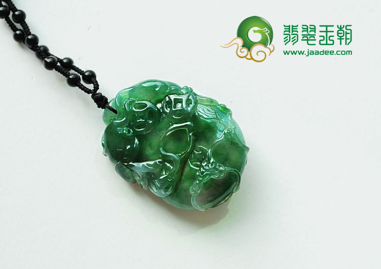 冰种油青缅甸翡翠老鼠运财挂件