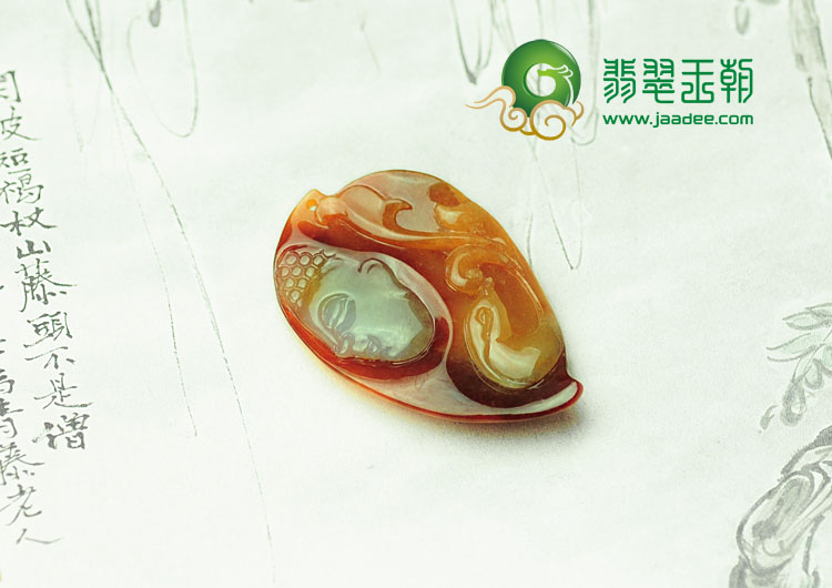 糯冰种红翡缅甸翡翠释迦牟尼头挂件