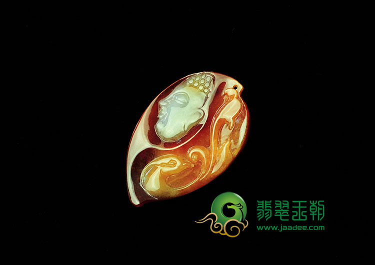 糯冰种红翡缅甸翡翠释迦牟尼头挂件