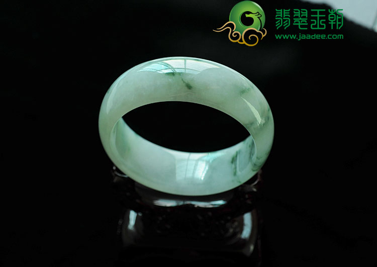 冰种飘花缅甸翡翠手镯(66.7mm)