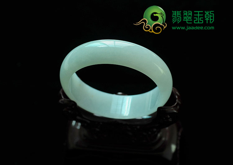 糯冰种晴水缅甸翡翠手镯(55.4mm)