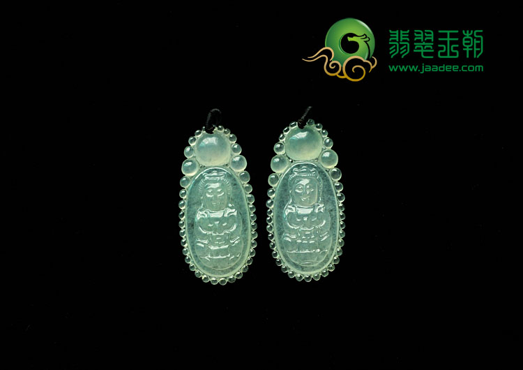 冰种晴水缅甸翡翠慈悲为怀挂件(单价)