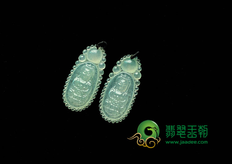 冰种晴水缅甸翡翠慈悲为怀挂件(单价)