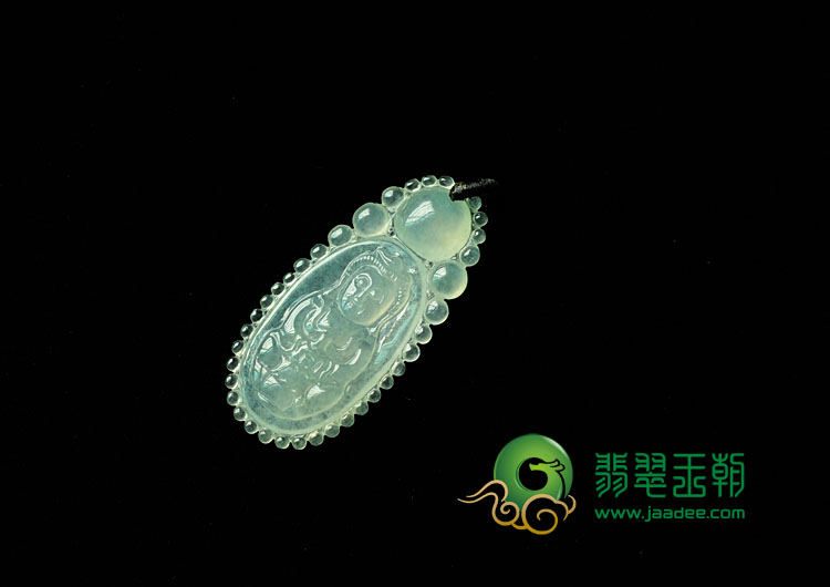 冰种晴水缅甸翡翠慈悲为怀挂件(单价)