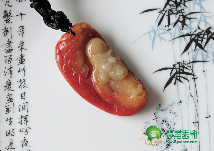 细糯种红翡缅甸翡翠罗汉头挂件