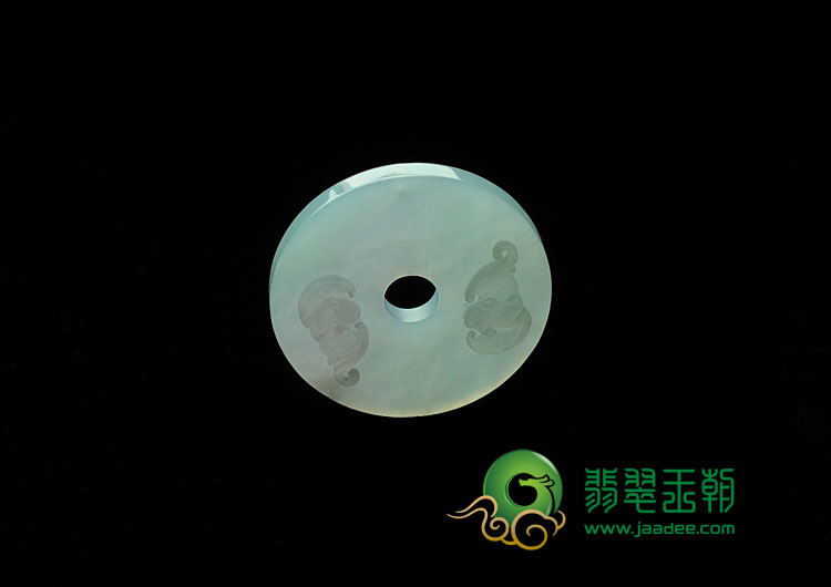 糯冰种紫罗兰缅甸翡翠福在眼前怀古挂件