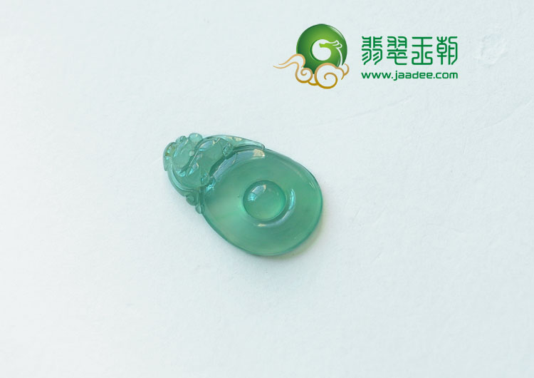 冰种晴水缅甸翡翠福在眼前挂件