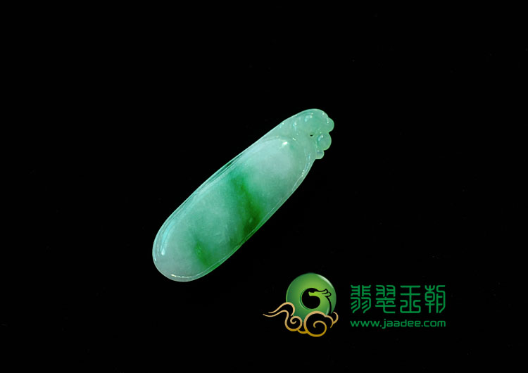 糯冰种阳绿缅甸翡翠长寿瓜挂件