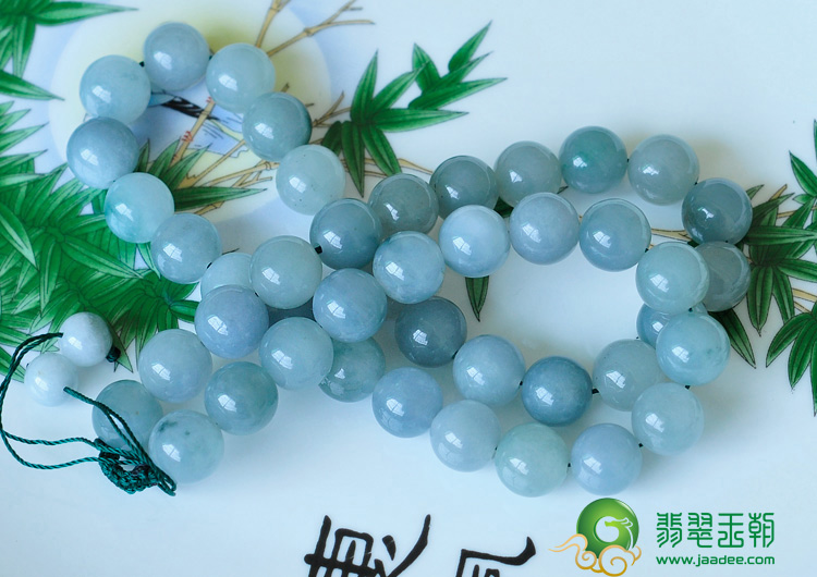 糯冰种紫罗兰略飘花缅甸翡翠项链
