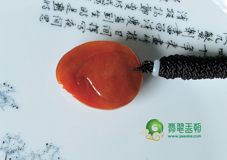 糯冰种红黄翡缅甸翡翠天使挂件