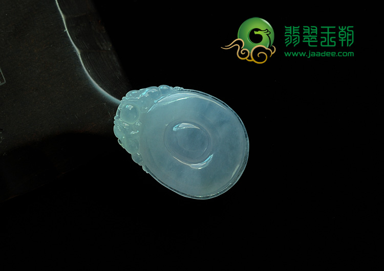 冰种紫罗兰缅甸翡翠福在眼前挂件