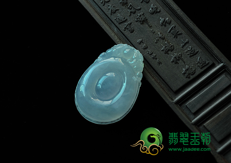 冰种紫罗兰缅甸翡翠福在眼前挂件
