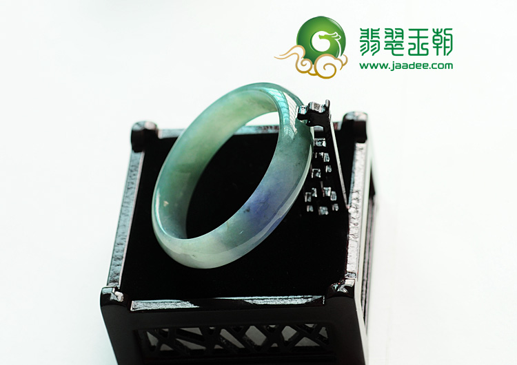 冰种蓝水带春缅甸翡翠手镯（54mm）