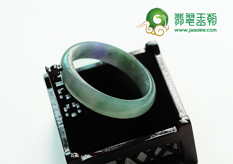 冰种蓝水带春缅甸翡翠手镯（54mm）