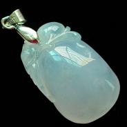 （超值推荐）冰种淡紫罗兰缅甸翡翠福瓜挂件