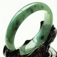 糯冰种飘花缅甸翡翠手镯(57.4mm)