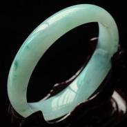 糯冰种飘花缅甸翡翠手镯(59.4mm)