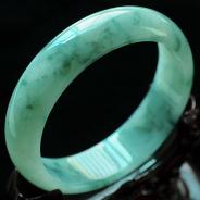 糯冰种飘花缅甸翡翠手镯(59.3mm)