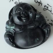 冰种墨翠缅甸翡翠玉佛挂件