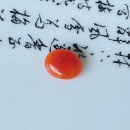 糯冰种红翡缅甸翡翠戒面