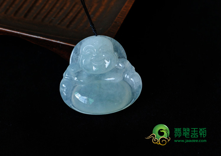 冰种晴水缅甸翡翠玉佛挂件