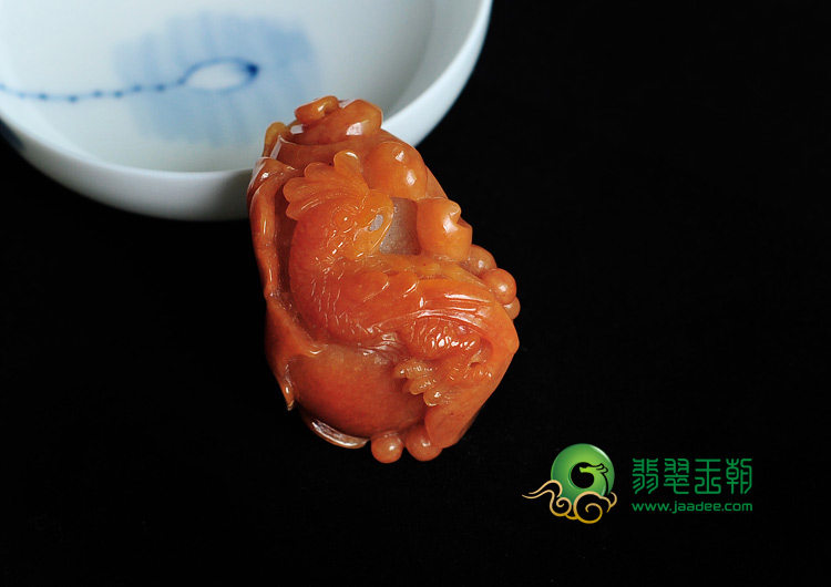 糯冰种红黄翡缅甸翡翠英明神武挂件