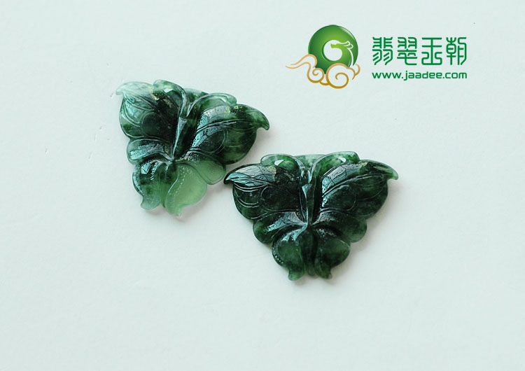 冰种飘花缅甸翡翠蝴蝶挂件（单价）