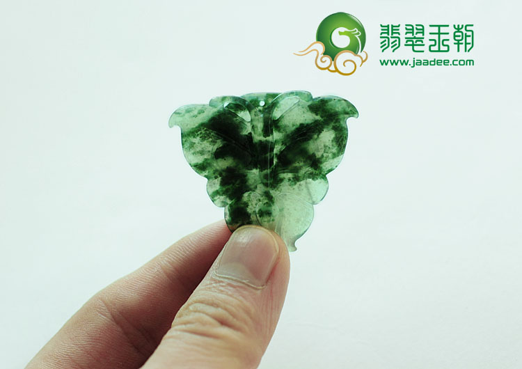 冰种飘花缅甸翡翠蝴蝶挂件（单价）