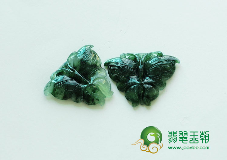冰种飘花缅甸翡翠蝴蝶挂件（单价）