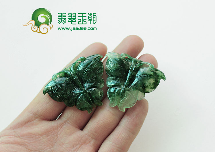 冰种飘花缅甸翡翠蝴蝶挂件（单价）