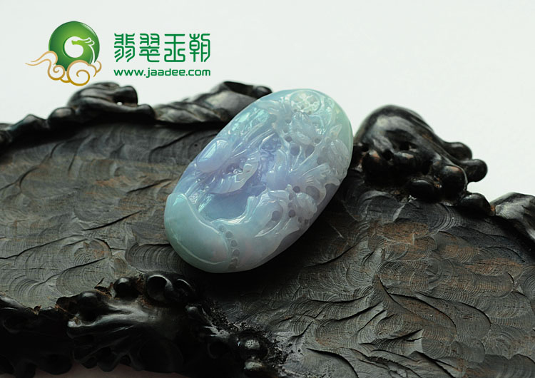 糯冰种紫罗兰飘翠缅甸翡翠纵横四海挂件