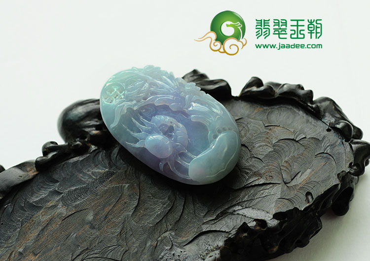 糯冰种紫罗兰飘翠缅甸翡翠纵横四海挂件