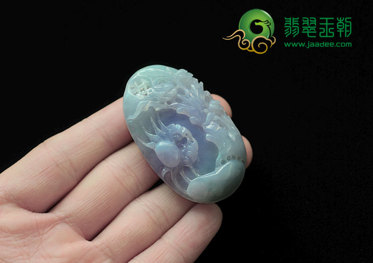 糯冰种紫罗兰飘翠缅甸翡翠纵横四海挂件