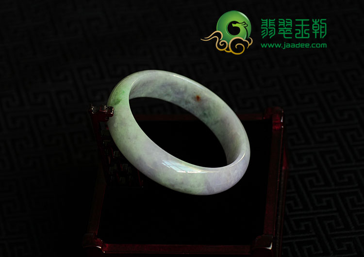 糯冰种春带彩缅甸翡翠手镯（56.5mm）