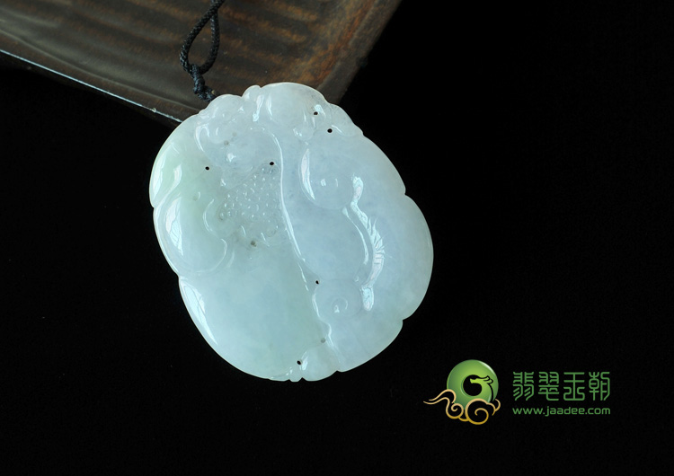 糯冰种淡紫罗兰飘翠缅甸翡翠如意寿挂件