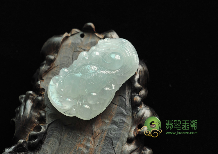 冰种晴水缅甸翡翠金玉满堂挂件