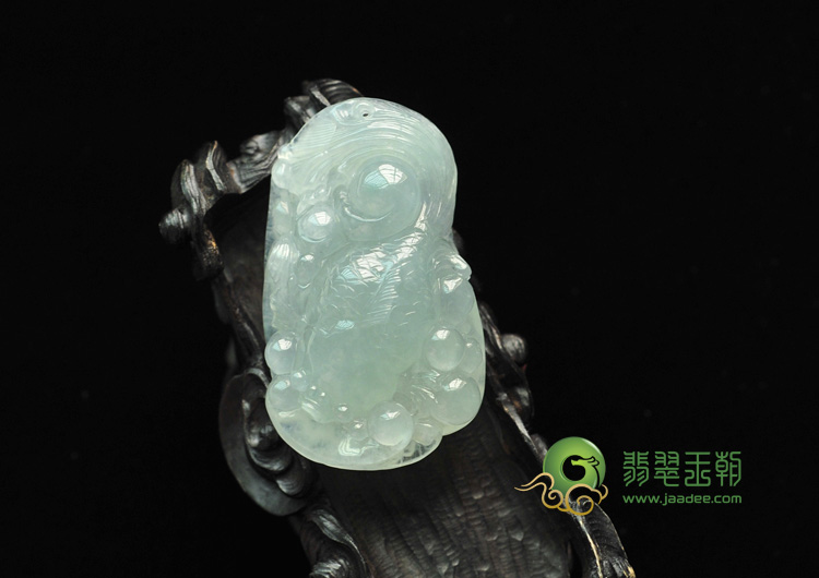 冰种晴水缅甸翡翠金玉满堂挂件