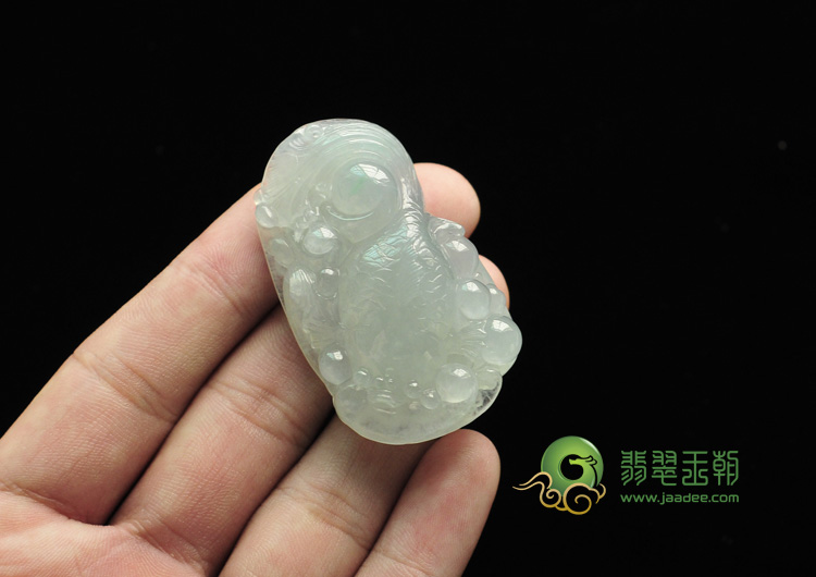 冰种晴水缅甸翡翠金玉满堂挂件