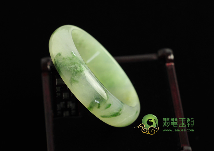 冰种飘花缅甸翡翠手镯（56.1mm）