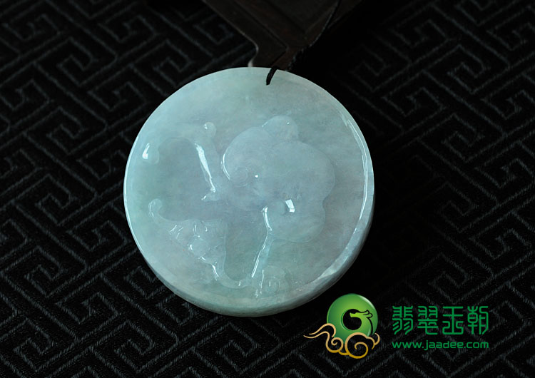 糯冰种春带彩缅甸翡翠凤舞九天挂件