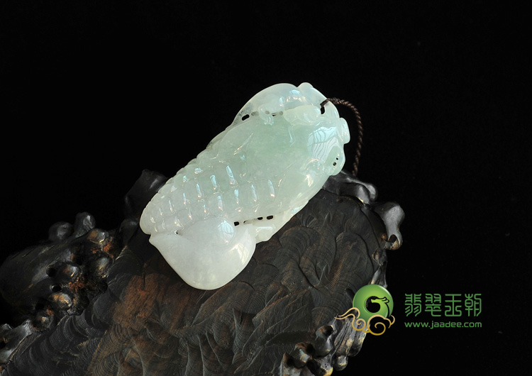 糯冰种淡晴水带春缅甸翡翠子孙封侯挂件