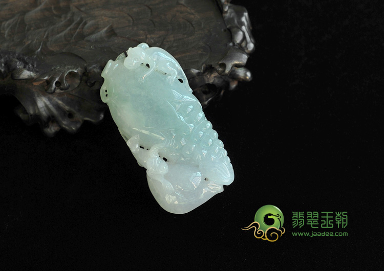 糯冰种淡晴水带春缅甸翡翠子孙封侯挂件