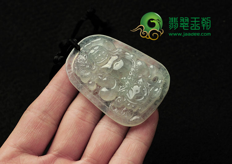 冰种缅甸翡翠刘海戏金蟾挂件