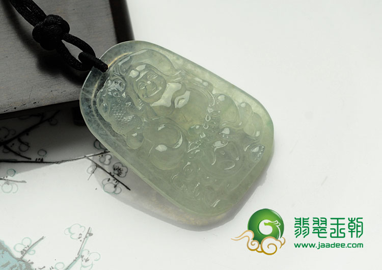 冰种缅甸翡翠刘海戏金蟾挂件