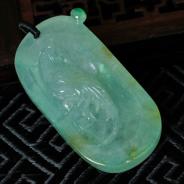 冰种晴水缅甸翡翠喜鹊挂件